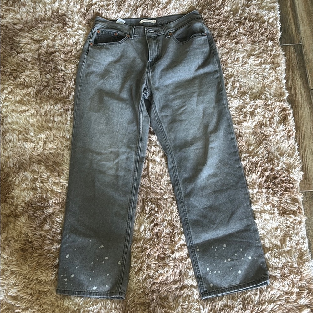 Levi's Low Rise Straight Leg Grey Jeans